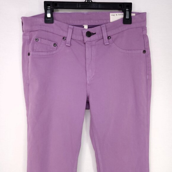 Rag & Bone Legging Skinny Jeans Women 28 Violet Soft Stretch Low Rise 30" Inseam - Picture 3 of 14
